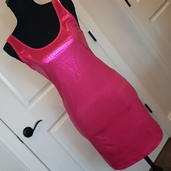 Forever 21 Shiny Pink Dress - Picture 1 of 13